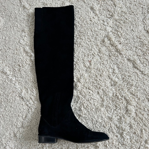 Stuart Weitzman Boots Over the Knee US 7.5, Black Suede Leather